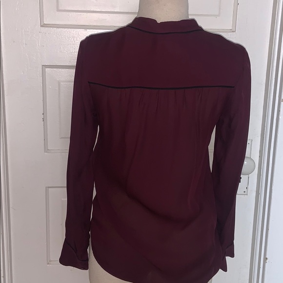 VINCE Maroon silk blouse XS - Picture 5 of 7